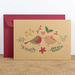 Pocztówka Bird Love, opcjonalnie z kopertą
