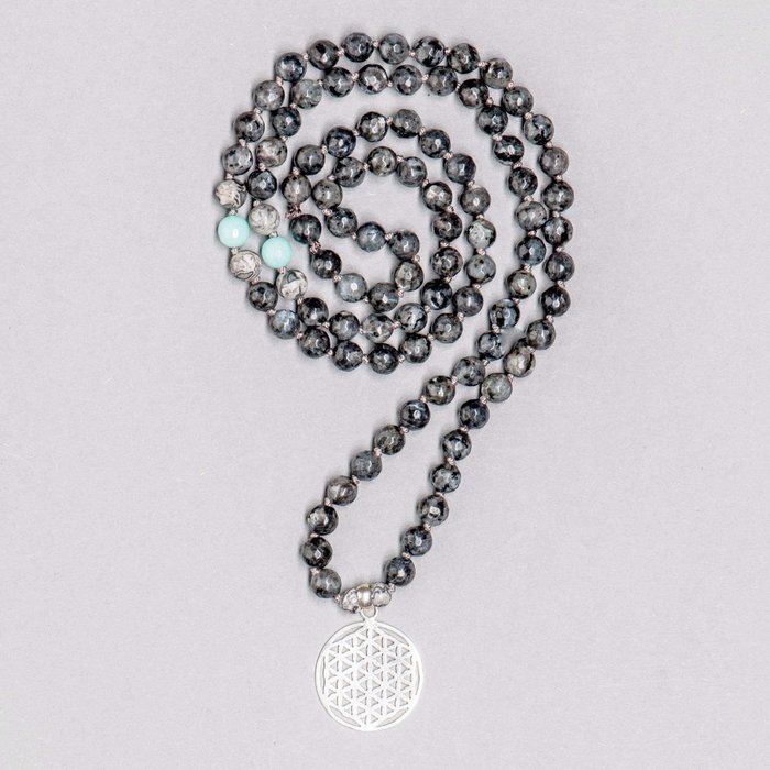 Flower of Life Man Gemstone Mala