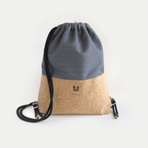 Gym bag, backpack | made of cotton and cork | tracks