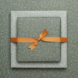 Sustainable Christmas wrapping paper green, wrapping paper fir branches in mint and green - double-sided wrapping paper made from 100% recycled paper