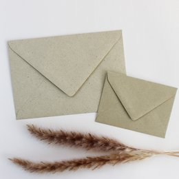 Envelop van graspapier, minikaart