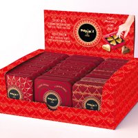 Display van 24 dozen • 3 verschillende versieringen, d.w.z. 3 x 8 dozen van elk model