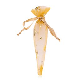  Organzabeutel Spitztüte is a produce bag made of organza material with a pointed shape. The bag has a drawstring closure and is suitable for packaging and storing various produce items.