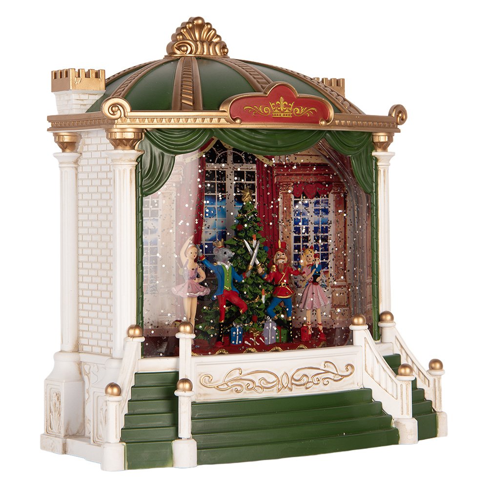 Kerstdecoratie met LED-verlichting en muziek 22x11x23 cm / 3xAA Groen Kunststof