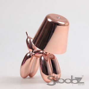 Stoobz Design – Ballon Hond LED Tafellamp 16 × 10 × 18 cm Rose-Goud