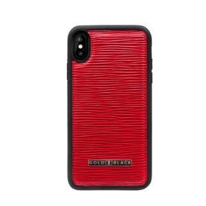 iPhone XS Max leather case UNICO embossing red made of leather