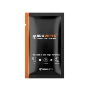 Broducts - BROWIPES™ - Bro-To-Go Pack - Moist Toilet Paper for Men - 24 Individually Wrapped Flushable Wipes