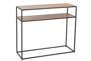 J-Line Console Zigzag Hout/Metaal Naturel/Zwart