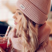 Hat and scarf with SESIL wool - PINK