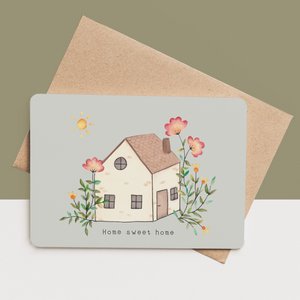 Karte + Umschlag - Home Sweet Home - Umzug