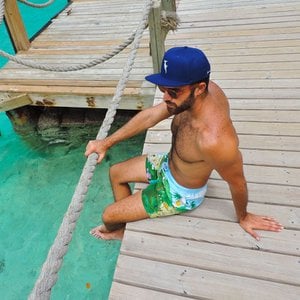 Mens Swimming Trunks with Beach Print | Sanwin Beachwear