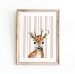  Cute bunny poster with pink balloon, perfect for a girls nursery or room. Features a whimsical illustration of a rabbit with a pink balloon.