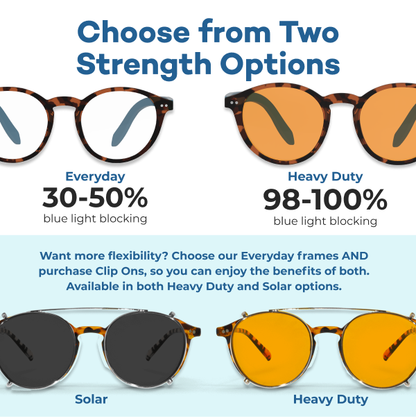 Lennon Blue Light Glasses - Everyday Lens (blå arm)