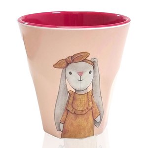 Melamin Becher rosa "Hase Hedda"