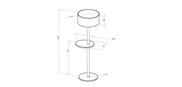 UFO Ashwood Gulvlampe Powder Pink