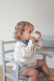 Sippy Cup in silicone - Beige ostrica