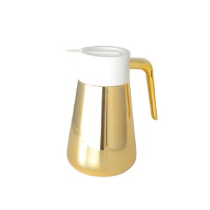 Goldener und weißer isolierter Kaffeemaschine 1L