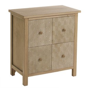 BOHO ENGRAVED 4 DRAWER CABINET HH22212057 (8444) NO11