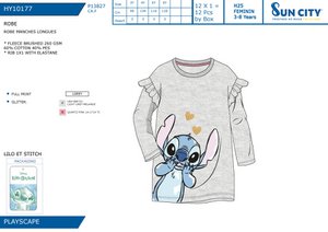 Lot de 12 Unités | Robe Manches Longues Lilo Et Stich Enfant | Produits Sous Licence Officielle | SUN CITY Group