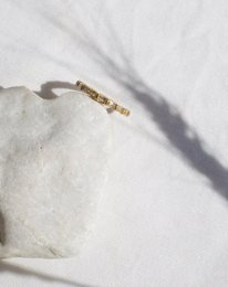 Eden - Dainty Crystal Gold Band
