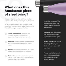 Slokky Pastel Purple Bottle & Lid - 500ml