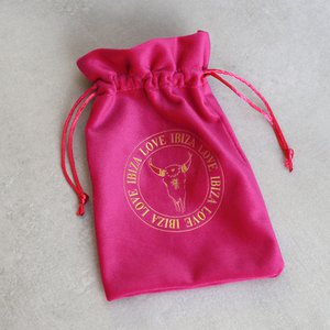 Gift bag velvet pink