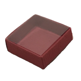  A square rosewood box measuring 7x7cm, suitable for party table decorations.
