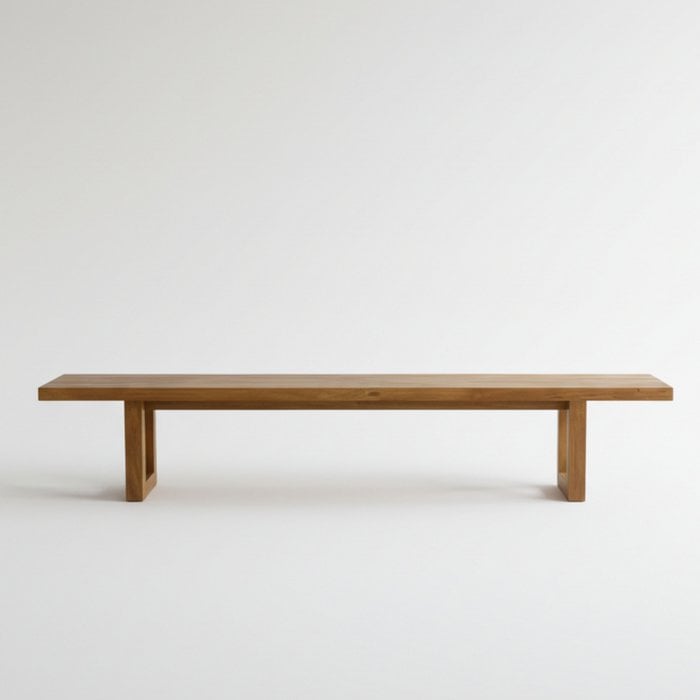 Bench met vierkante voet - natuurlijk - 220