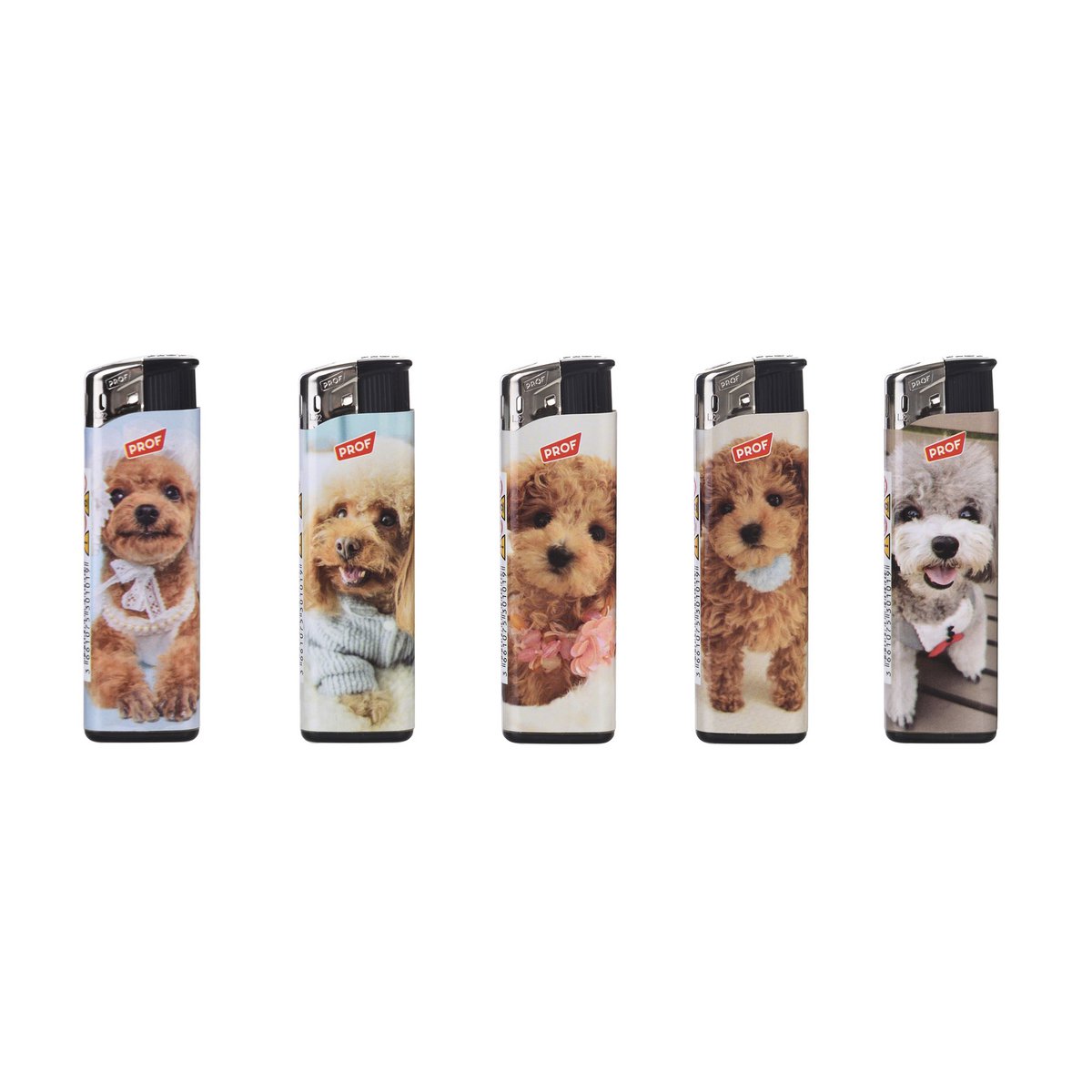 Briquet Électronique PROF Fix Flame Motif Caniches
