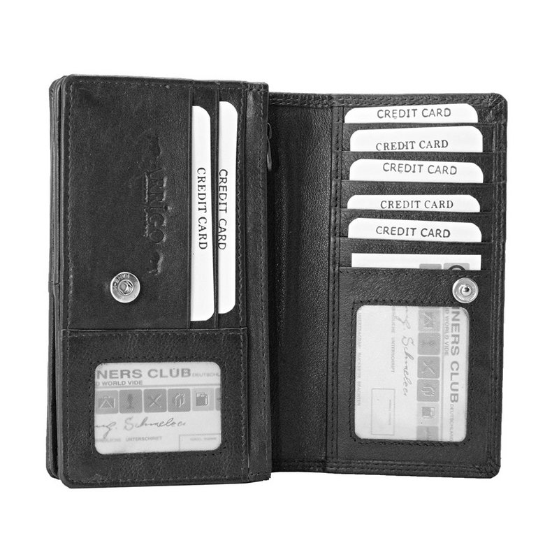 Cartera Mujer Piel Vaqueta - RFID Antideslizante - Cartera Mujer Ideal