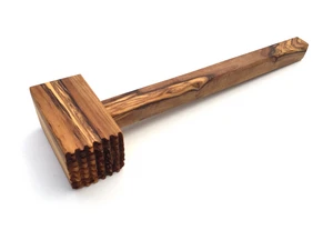 Vleesvermalser vierkante vleeshamer van olijfhout