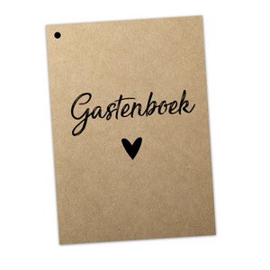 Guestbook entry cards 25 pers. - Kraft