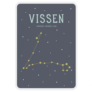 Meilenstein-Geburtsposter Sternzeichen - Fische