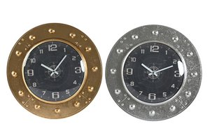 RELOJ PARED HIERRO CRISTAL 48,5X6X48,5 2 SURT. RE196346