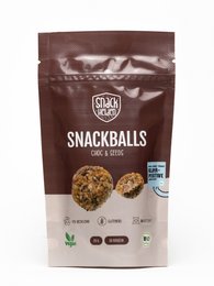 Chocolate and seed snack balls, made with wholesome ingredients for a nutritious and delicious treat.