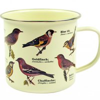 Geschenk Republik Mok Emaille - Emaille Becher - Gartenvögel