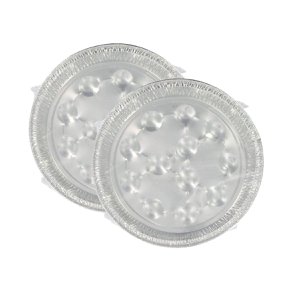 Set van 2 pakjes van 10 aluminium slakkenbakjes 2433350 Fackelmann