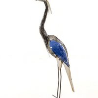 METAL NEW MEDIUM NATURAL BLUE HERON