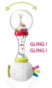 Sophie die Giraffe weiche Maracas rasseln in weißer Geschenkbox