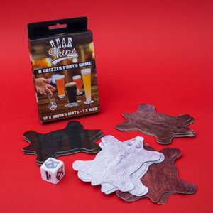 Drinking game - coaster "A Grizzly Party Game" incl. dice