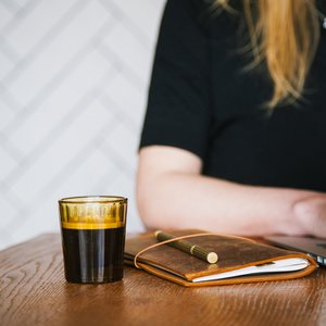 Reed Espresso Glass 7 CL, amber, Brut Homeware