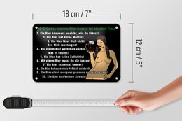 Tin sign Pinup 18x12cm 10 reasons beer is better than woman decoration