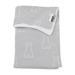 Decke Kaninchensamt Silber 75x100cm