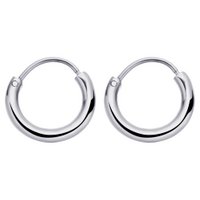 Ronde Hoops Oorbellen Zilver