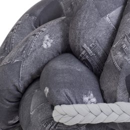 Knotty Knot Large Knot Cushion - Black Jeans