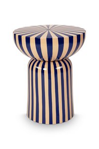 Side Table Metal Blue-Off White 44x55cm