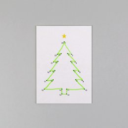 Carte postale Carte de Noël en pâte de bois Ted Dots