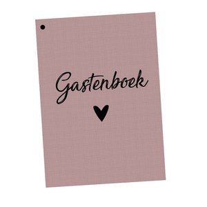 Guestbook entry cards 50 pers. - Old pink