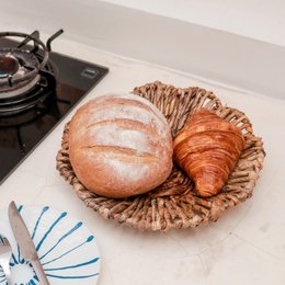 Vægdekoration eller skål MELAYA vægkurv lavet af bananfiber (2 størrelser)