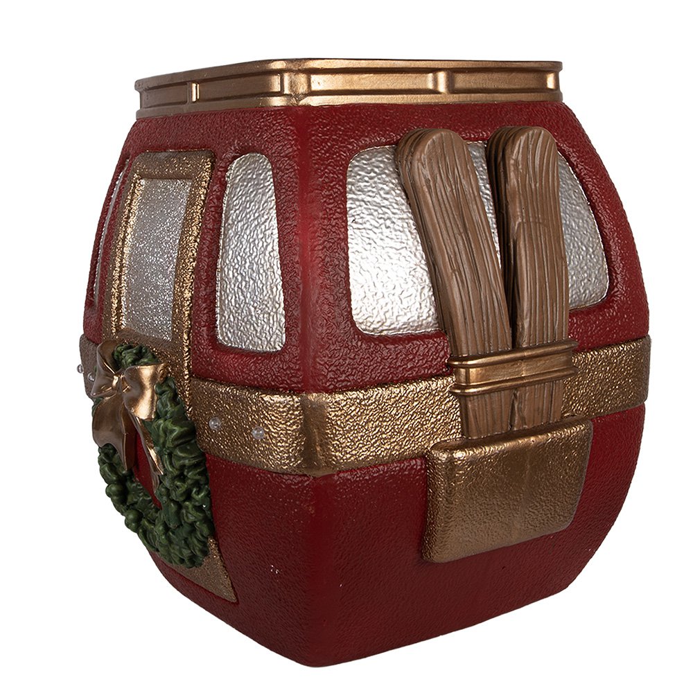 Kerstdecoratie met LED-verlichting 47x48x51 cm Rood Metaal